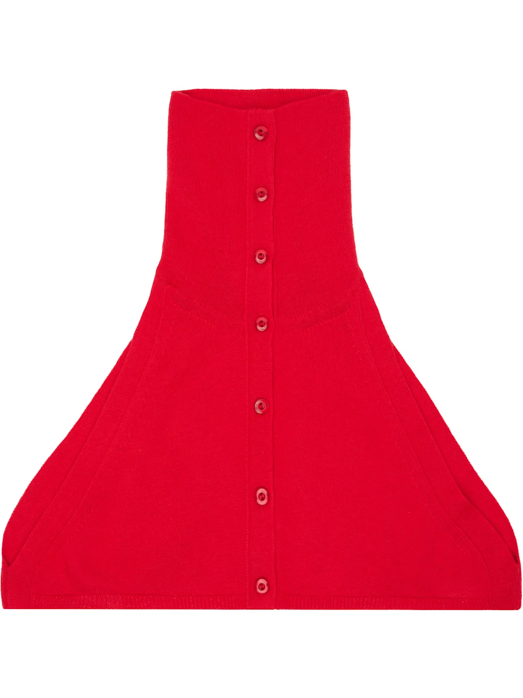 Red Button Up Neck Layer Collar - 1