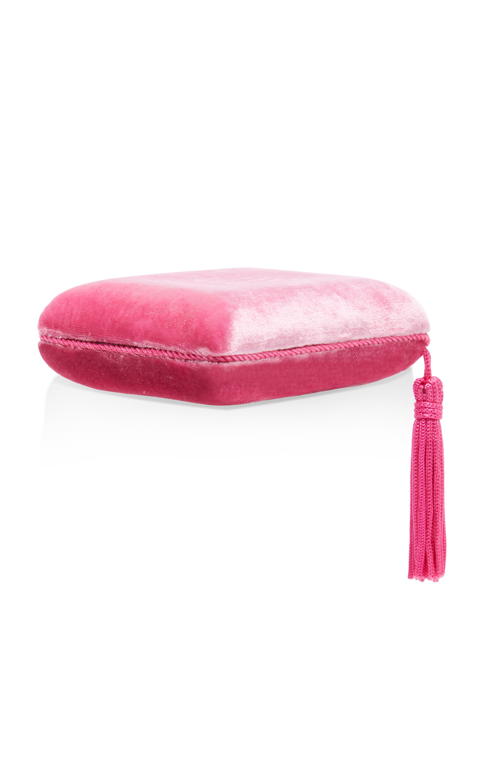 Tasseled Velvet Jewelry Box pink - 2