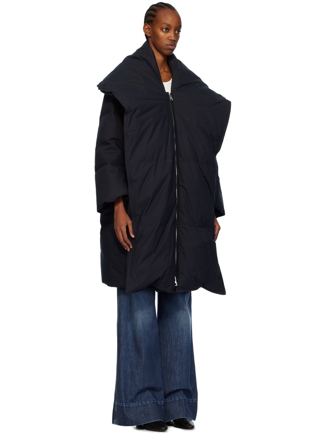 Navy Frosted Down Jacket - 2
