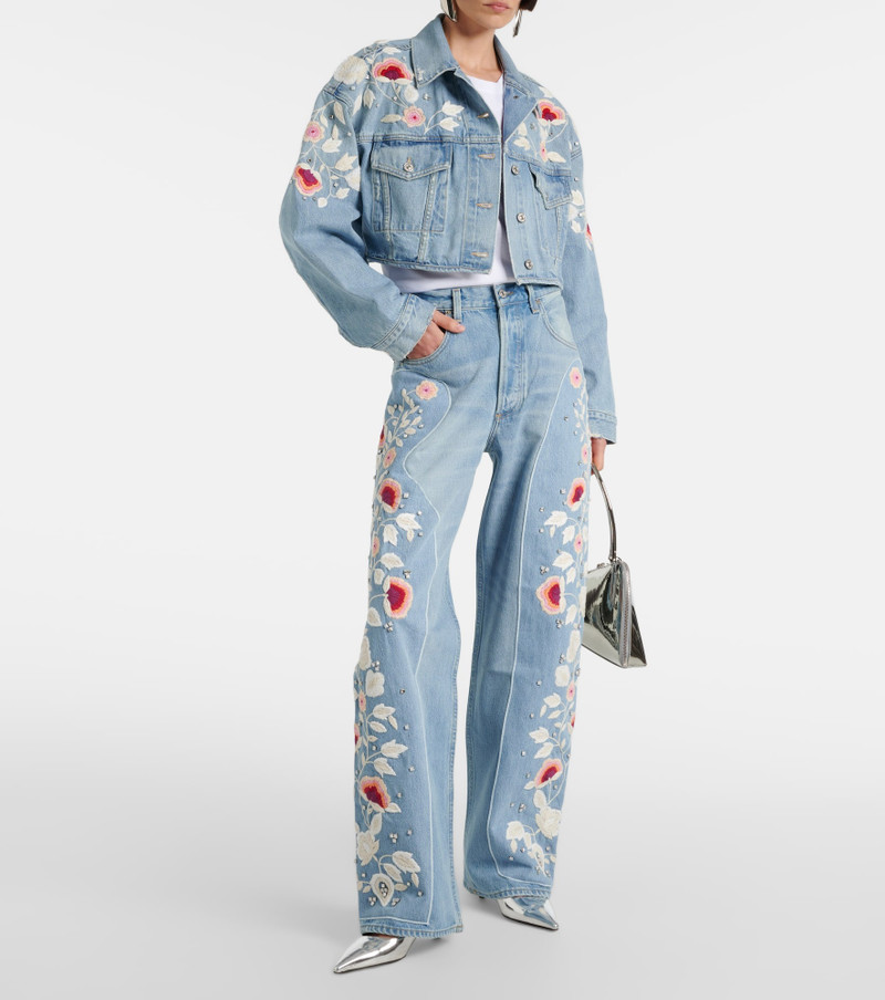 Citizens of Humanity Lena embroidered cropped denim jacket outlook