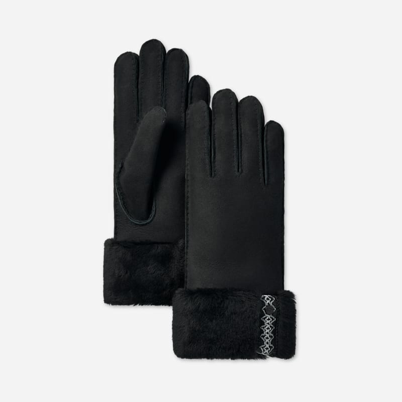® Women's Sheepskin ®braid Glove in Black 1