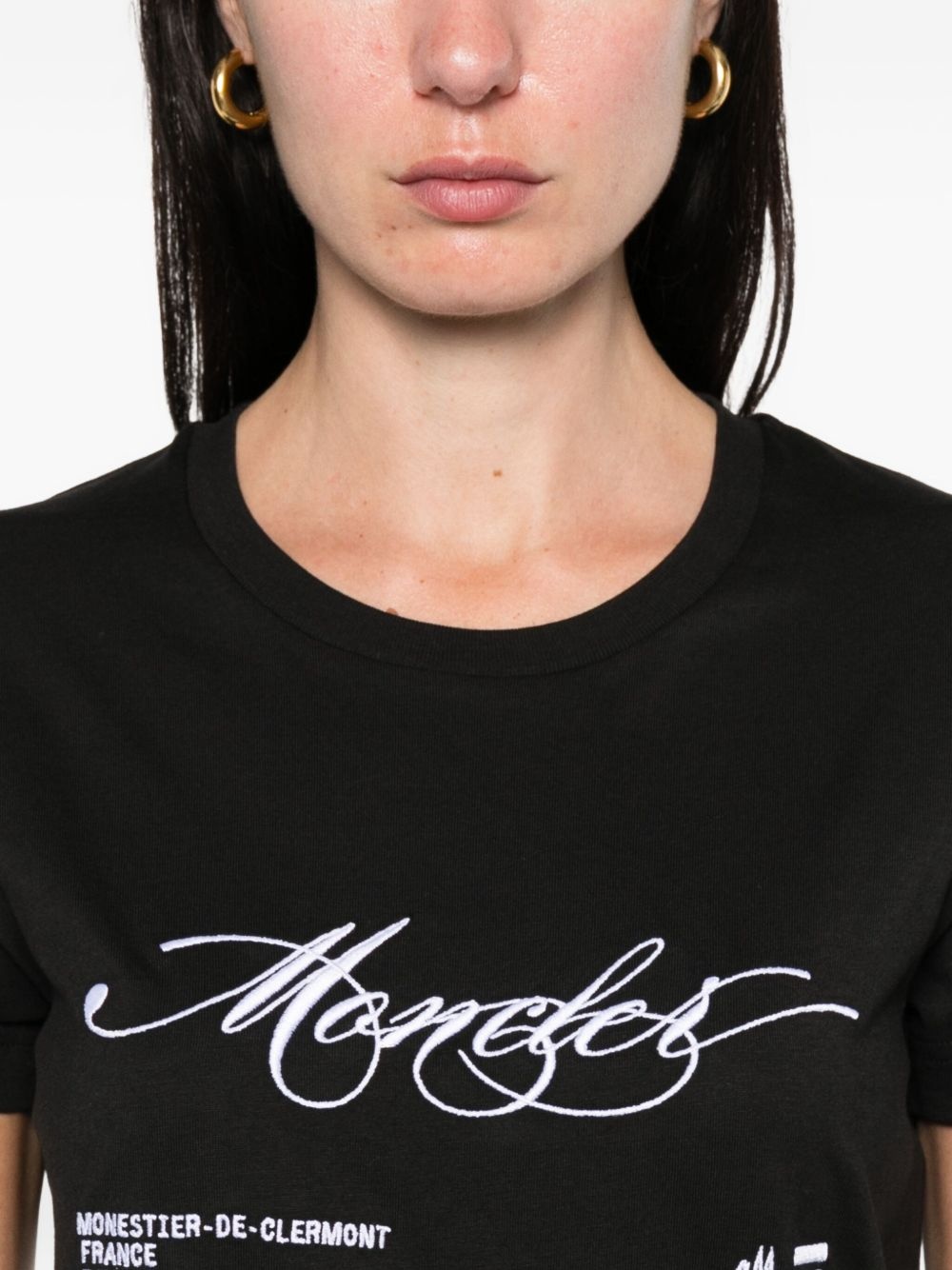 embroidered-logo cotton T-shirt - 5