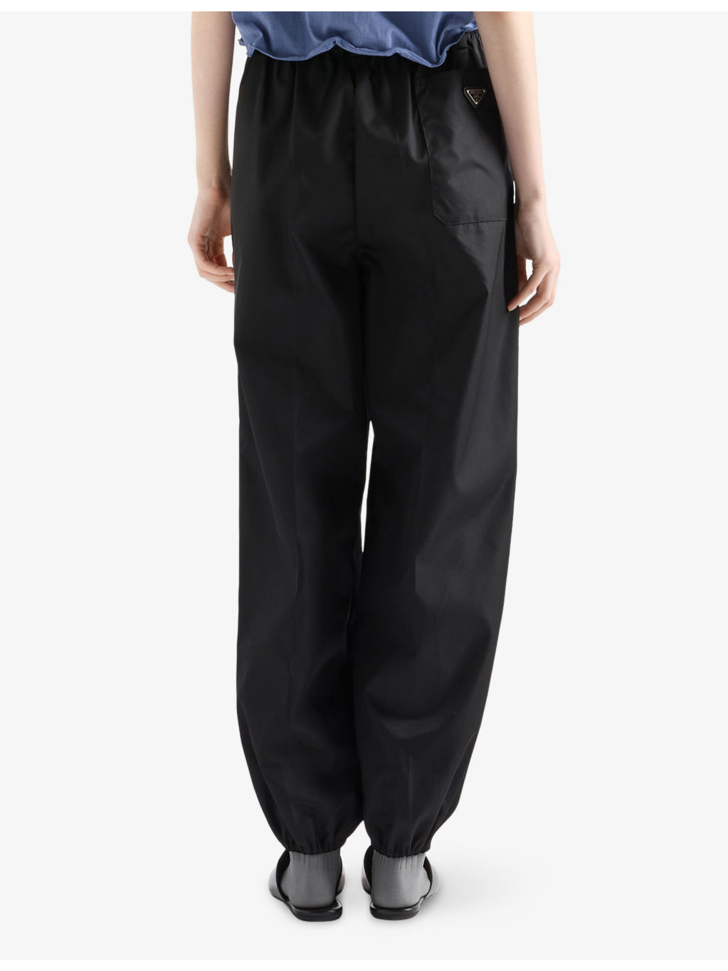 Logo-Plaque Creased Woven Trousers - 4