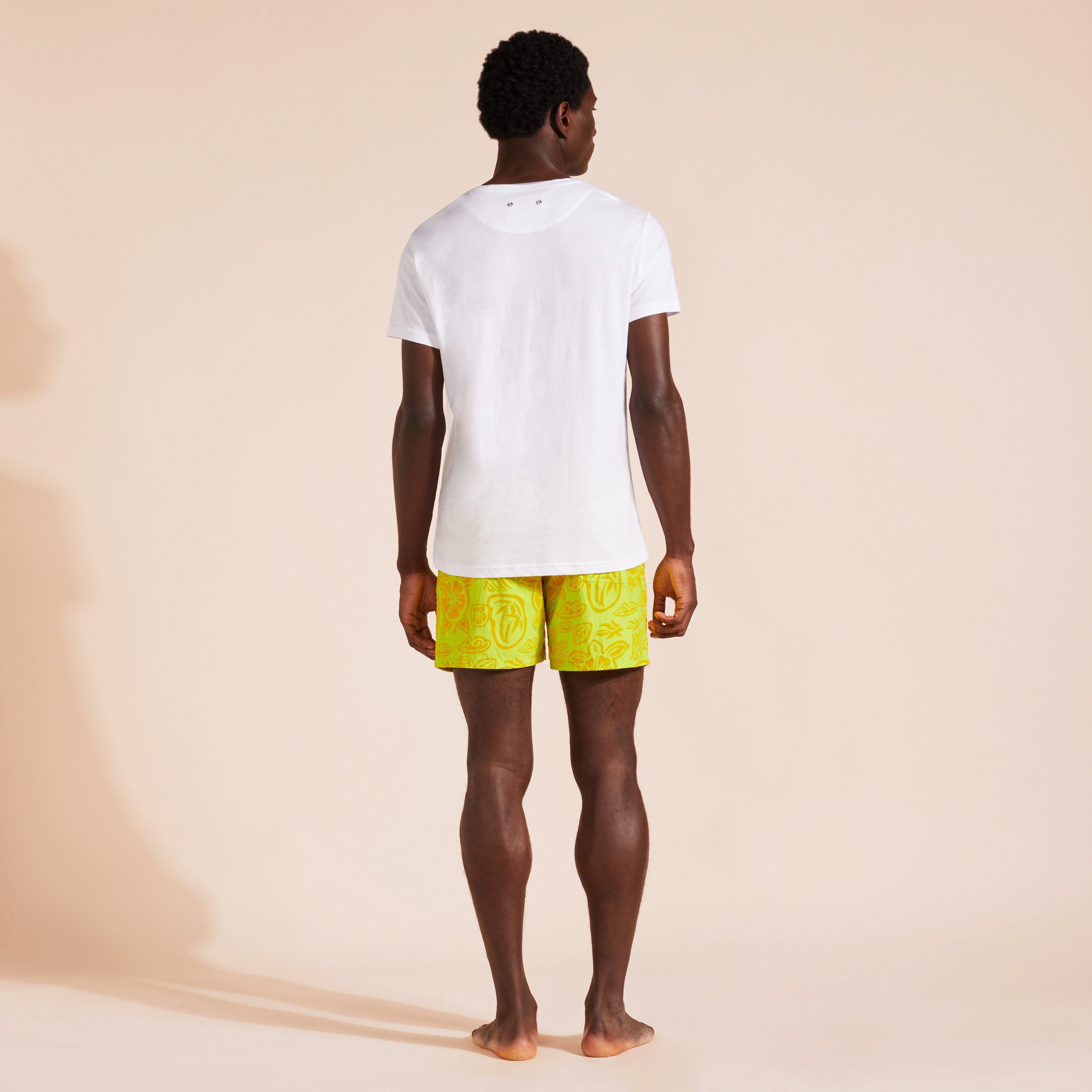 Men Organic Cotton T-Shirt Placed Flocked Lobster - 4