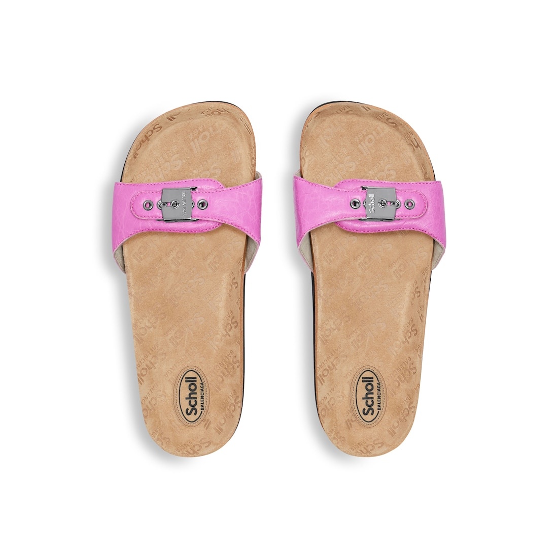 Women's Balenciaga I Scholl Flat Sandal in Glossy Pink - 6
