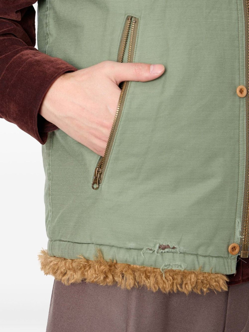 dragon-embroidered shearling gilet 5