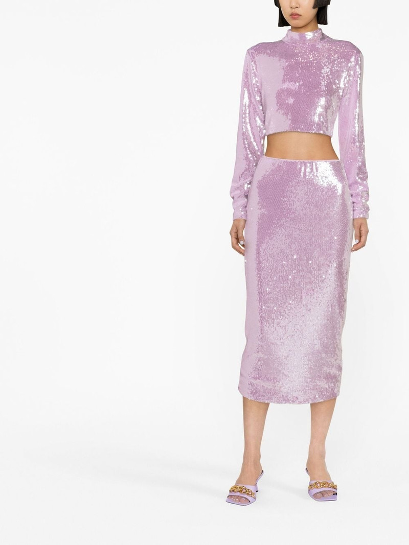 ROTATE sequin-embellished crop top outlook