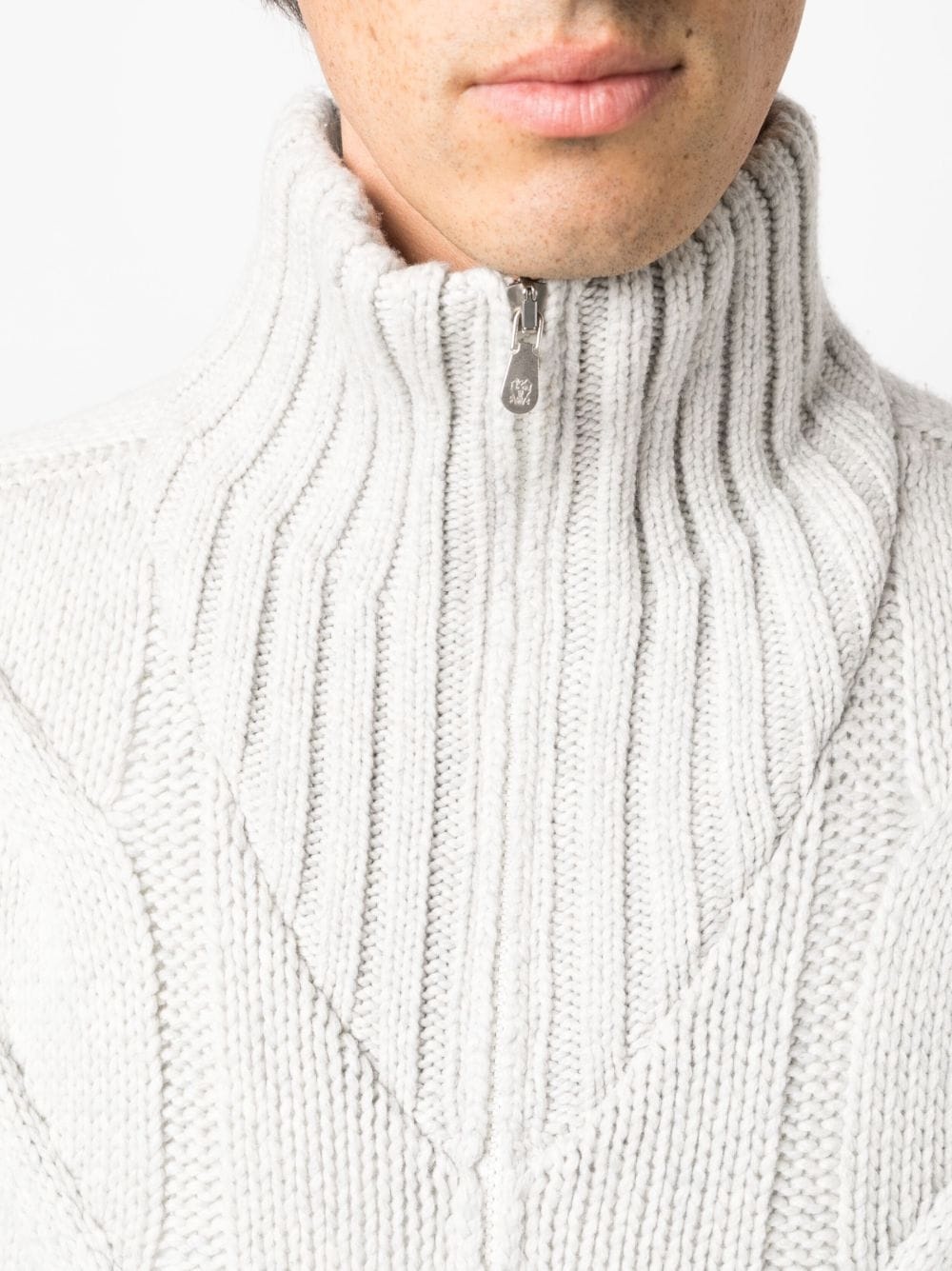 cable-knit padded jacket - 5