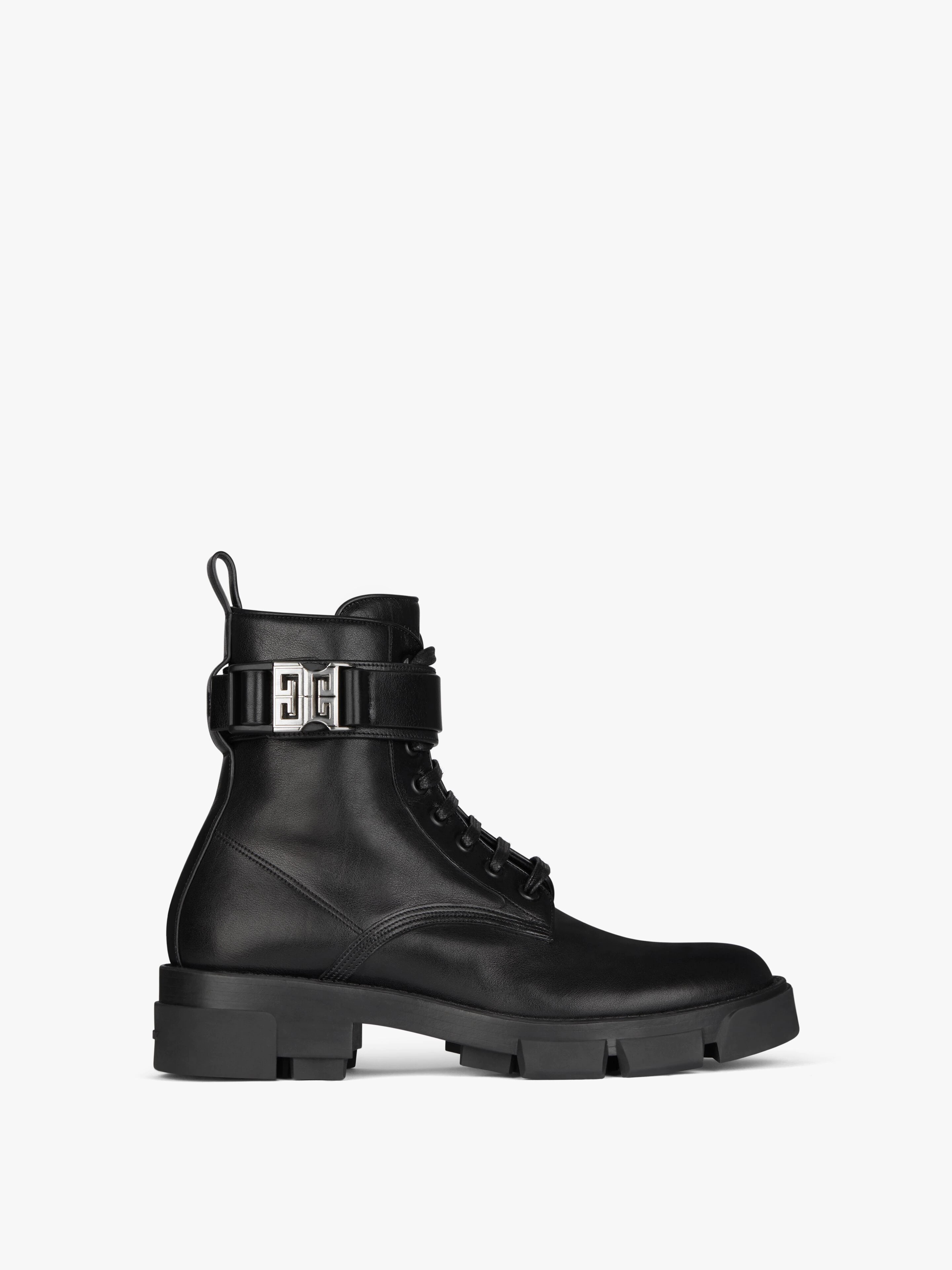 TERRA BOOTS IN LEATHER WITH 4G BUCKLE - 1