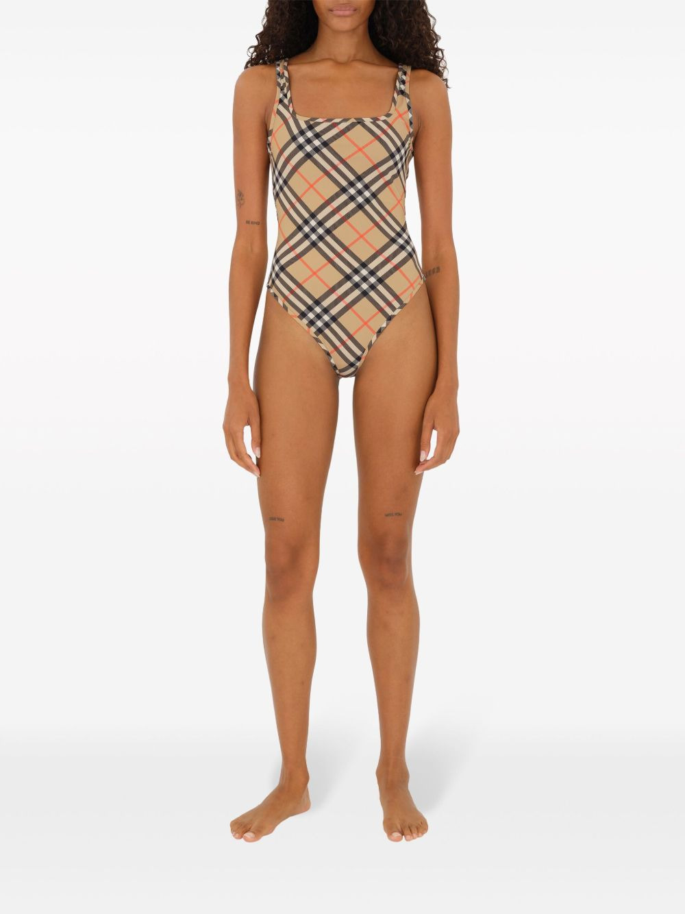 Burberry check-pattern swimsuit - 3