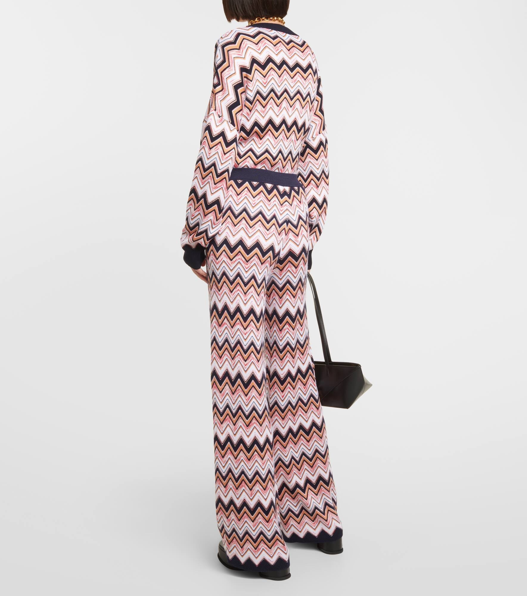 Zig Zag high-rise wide-leg pants - 3