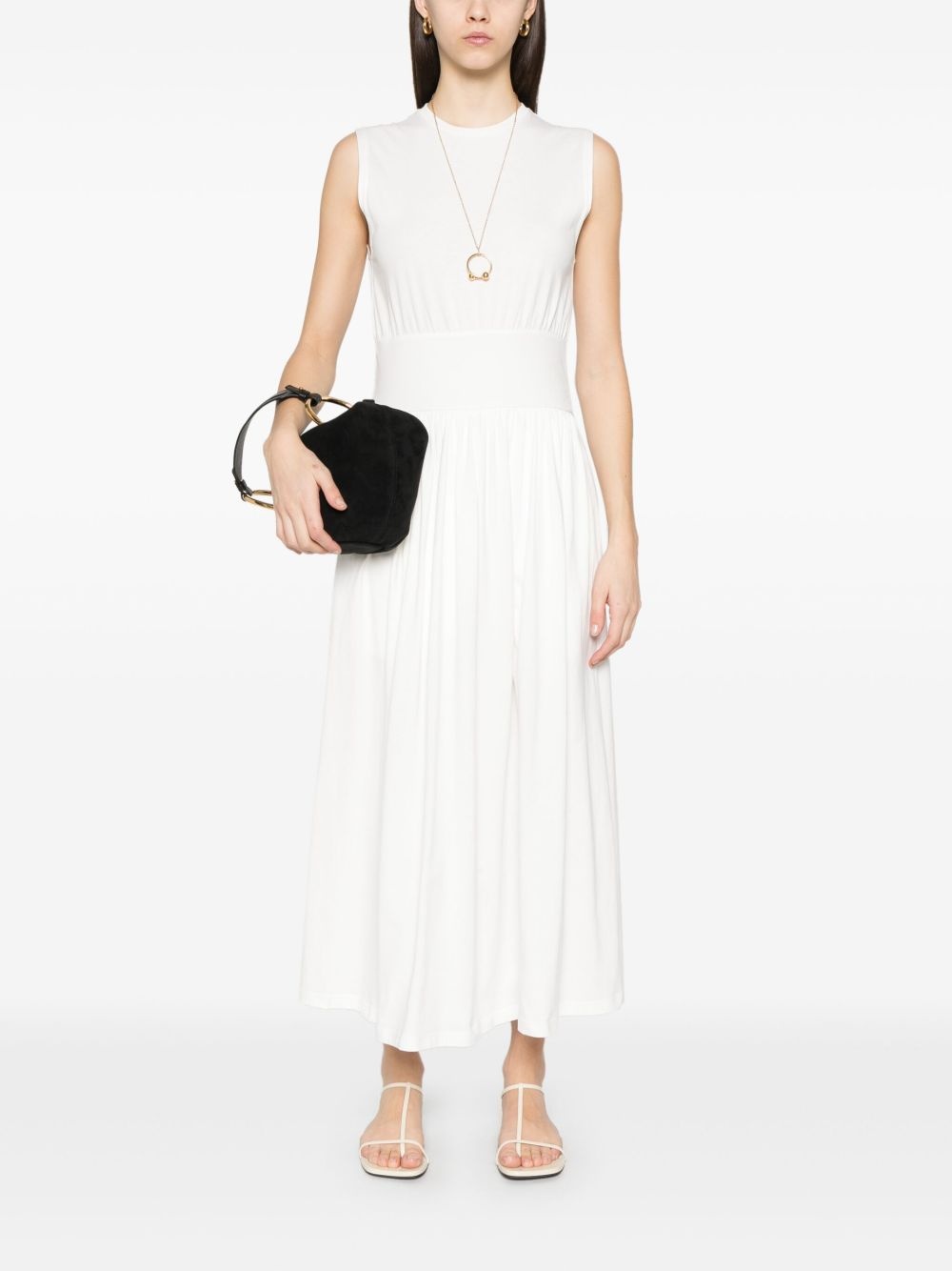 sleeveless cotton maxi dress - 2