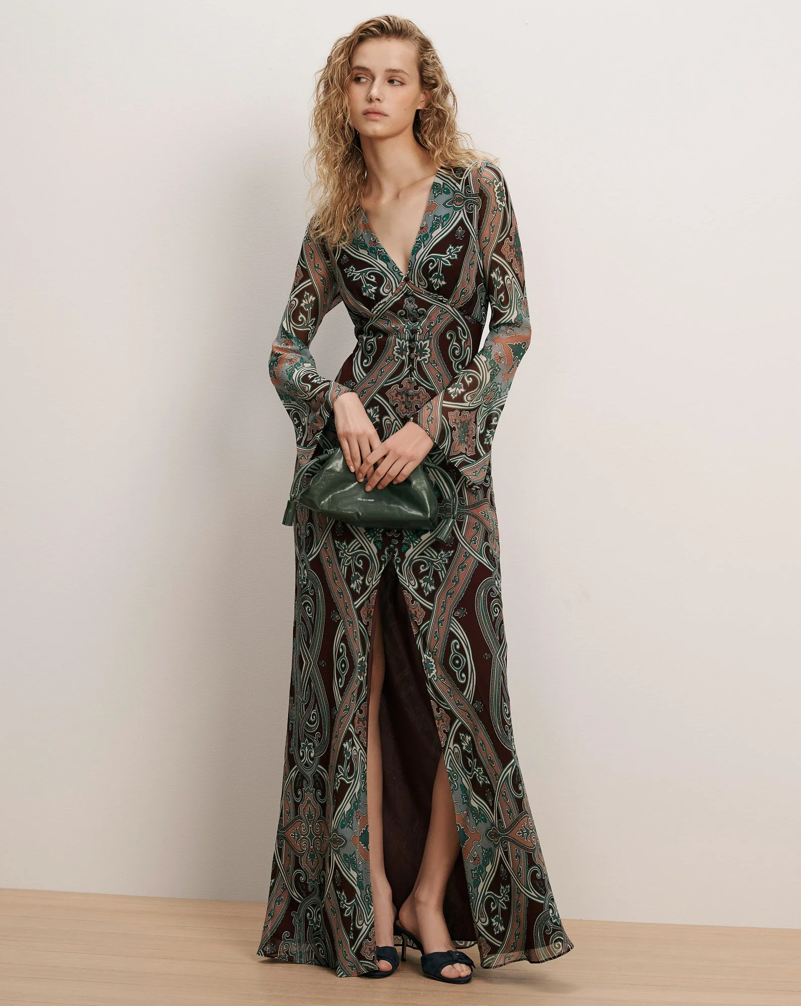 DACIANA SILK MAXI DRESS - 1