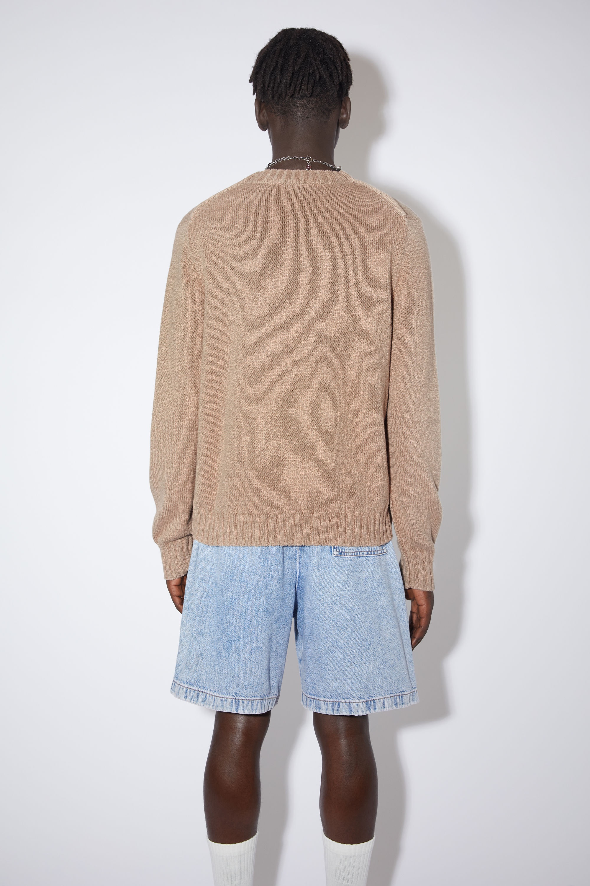 Crew neck jumper - Mushroom beige - 3