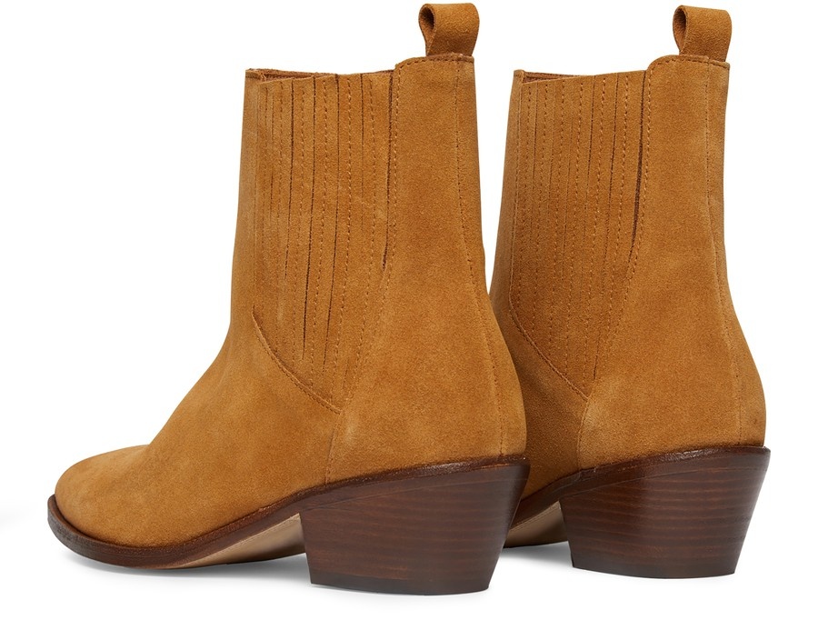 Suede cowboy ankle boots - 4