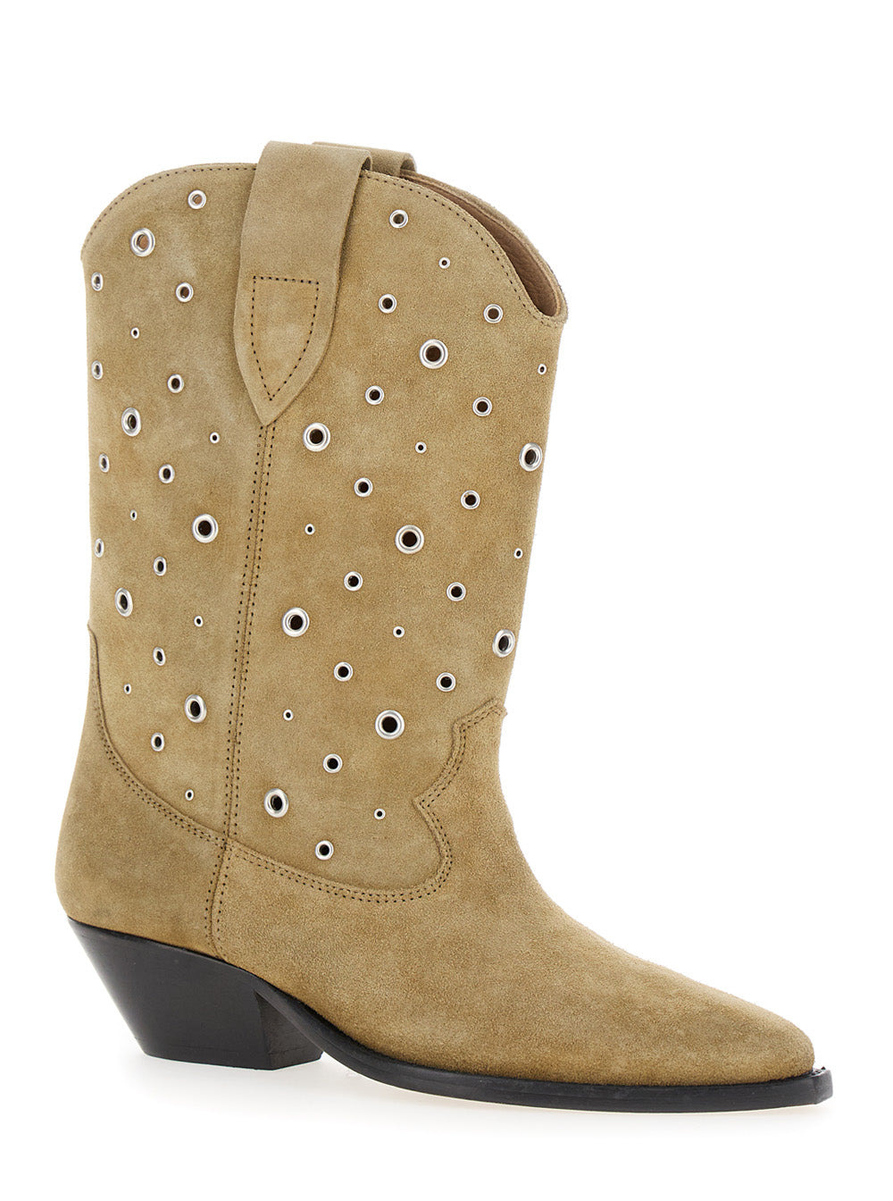 Isabel Marant Women 'Duerto' Beige Western Boots With Studs In Suede Woman - 2