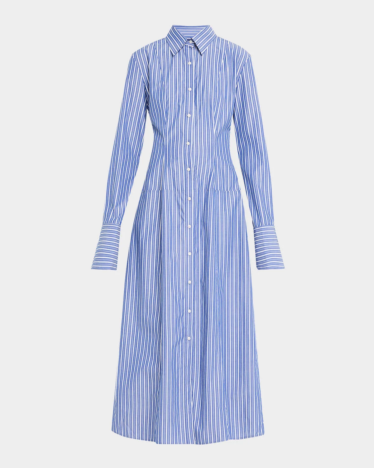 Sammy Striped Collared Midi Shirtdress - 1