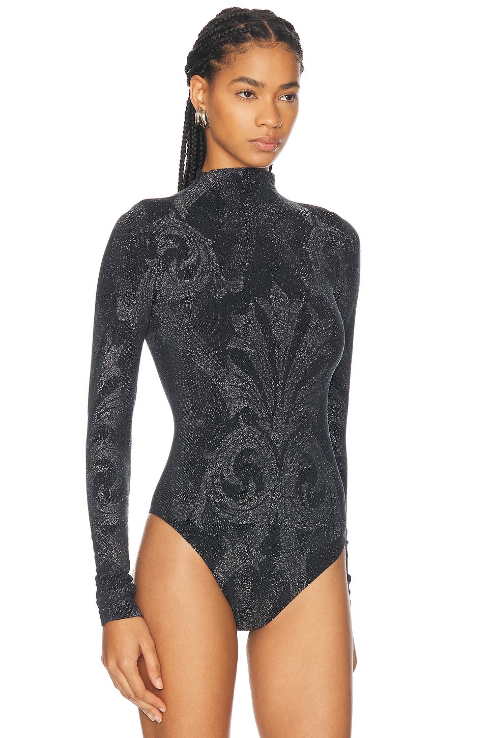 x Etro Metallic Jacquard Bodysuit - 3