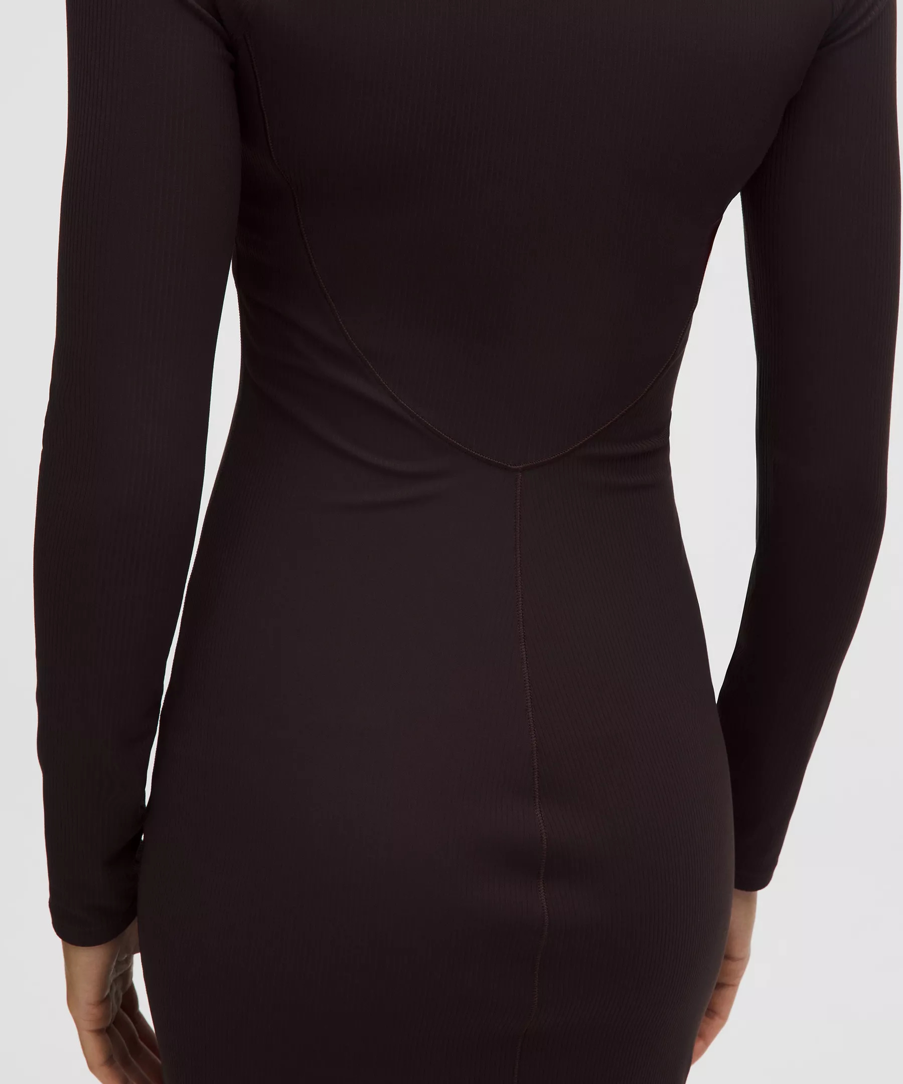 All Aligned Ribbed Long-Sleeve Midi Dress - 5