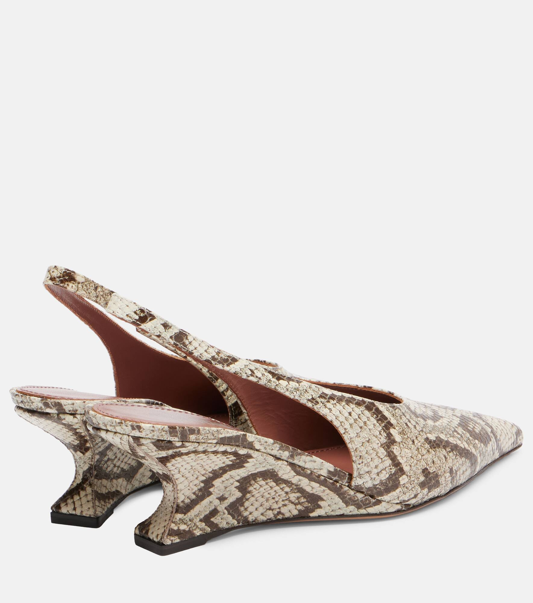 Nina 50 leather slingback pumps - 2