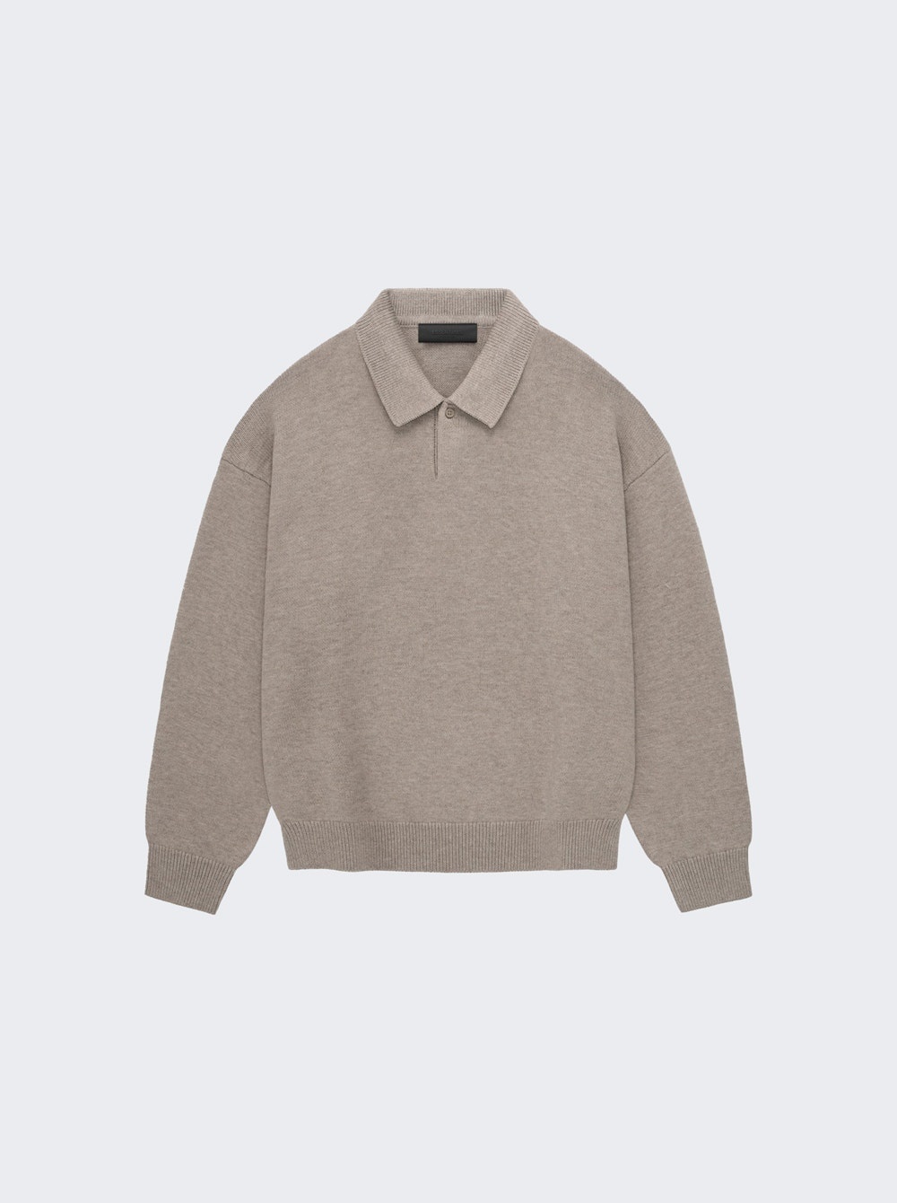 Essentials Knit Polo Sweater Core Heather - 1