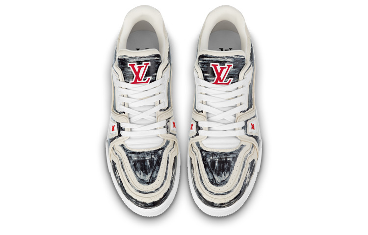 LOUIS VUITTON LV Trainers 'Grey White Red' 1ABLWE - 2