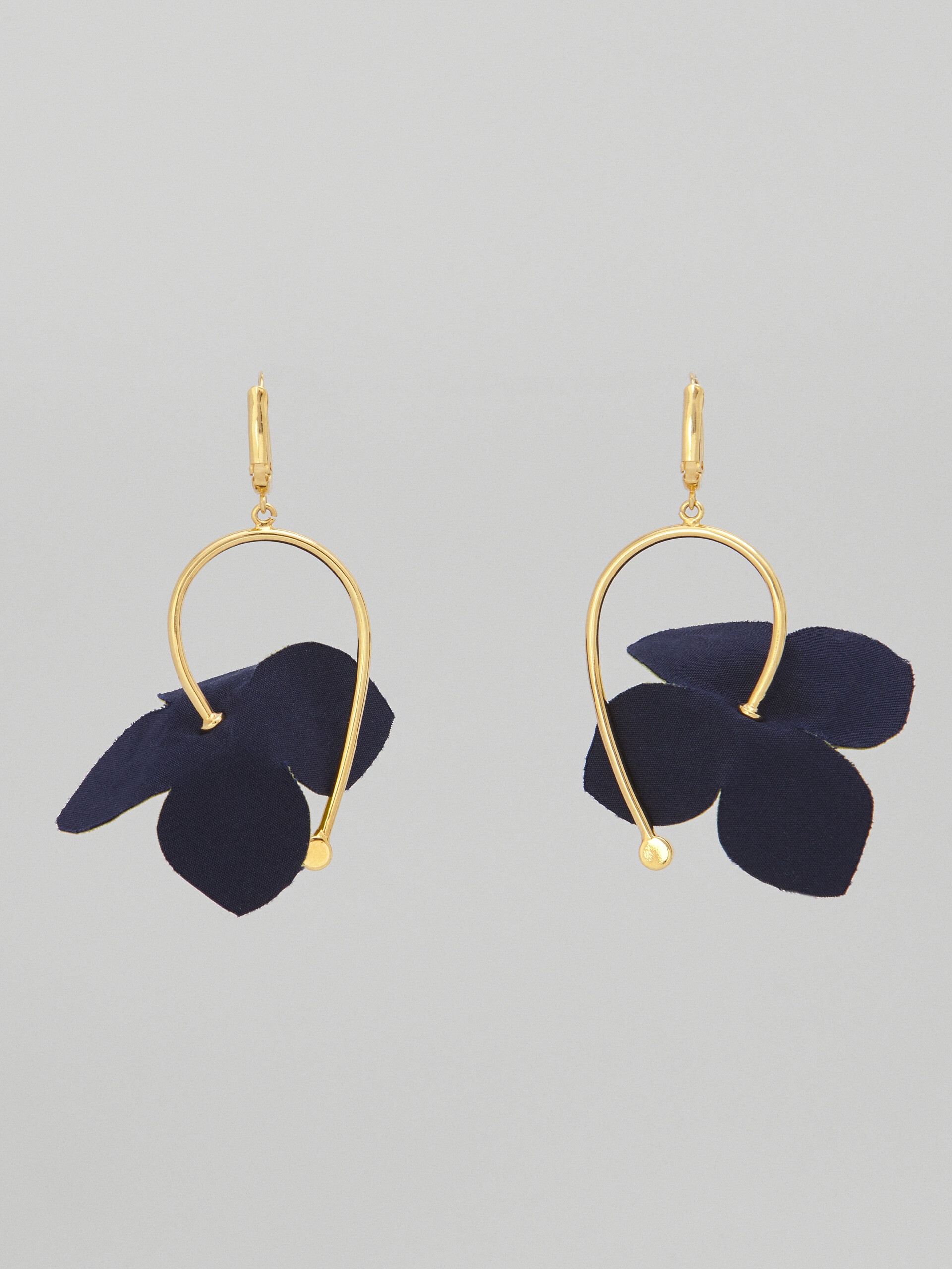 BI-COLOURED COTTON FLOWER FLORA EARRINGS - 3