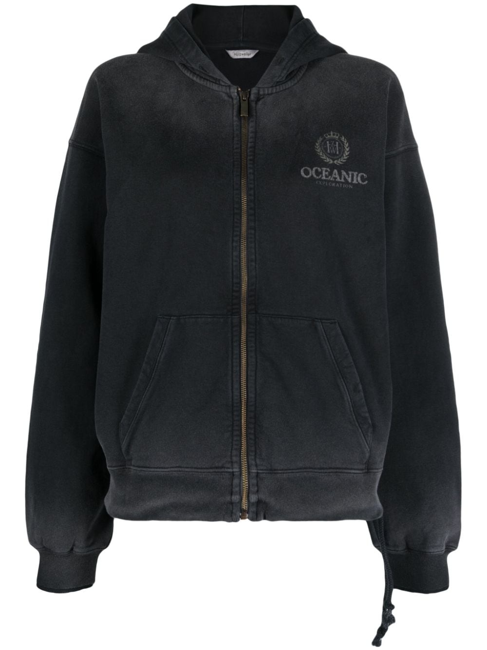 W.Omen Oceanic graphic-print zipped hoodie - 1