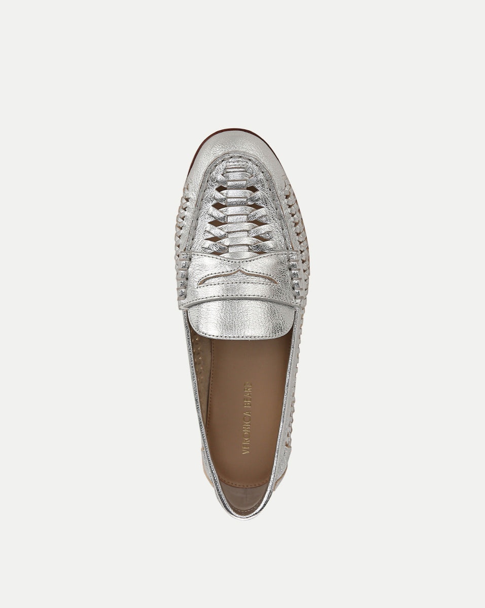 PENNY WOVEN METALLIC LEATHER LOAFER - 3