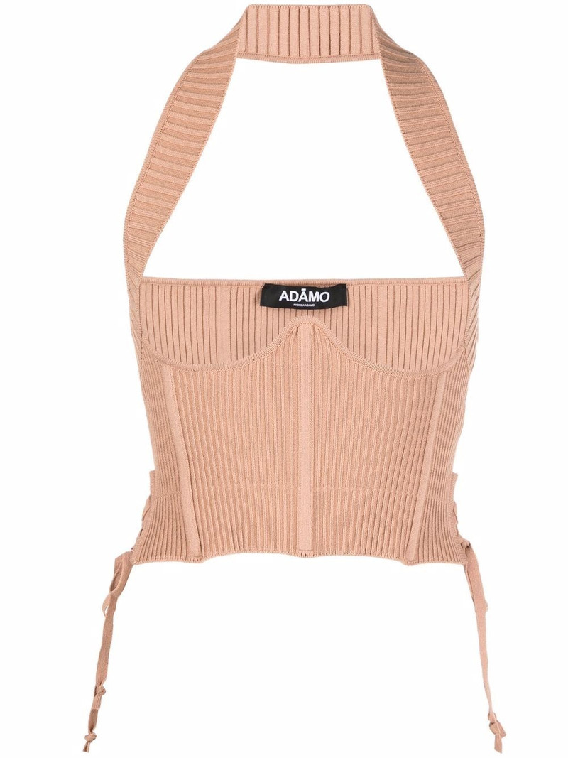 ribbed-knit corset top 1