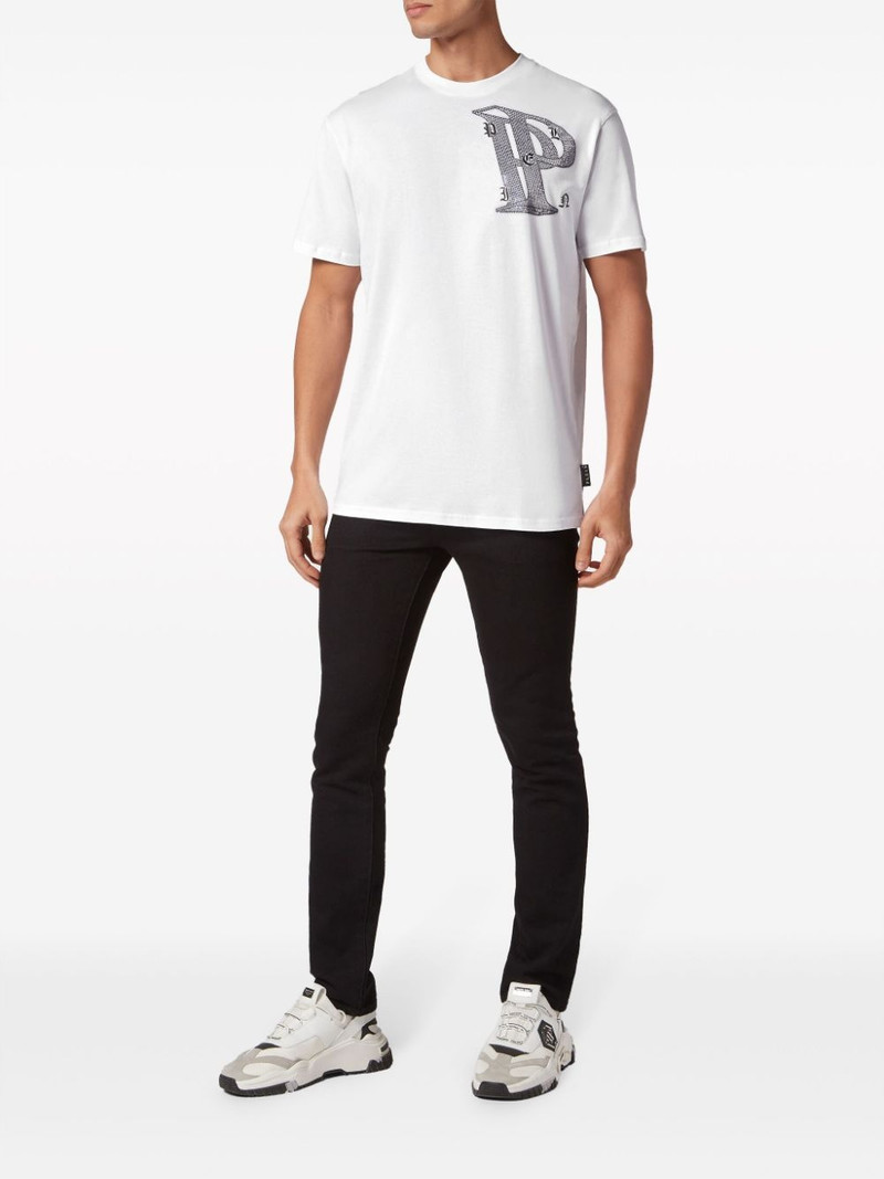PHILIPP PLEIN rhinestone-embellished cotton T-shirt outlook