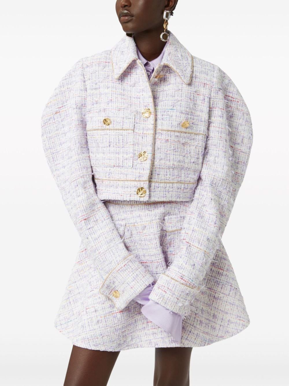 tweed cocoon jacket - 4