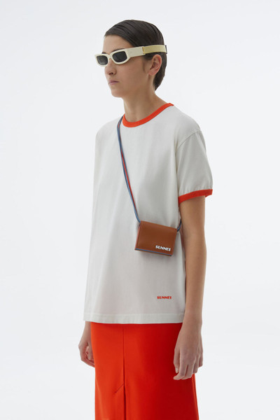 SUNNEI WHITE T-SHIRT WITH ORANGE PROFILES outlook