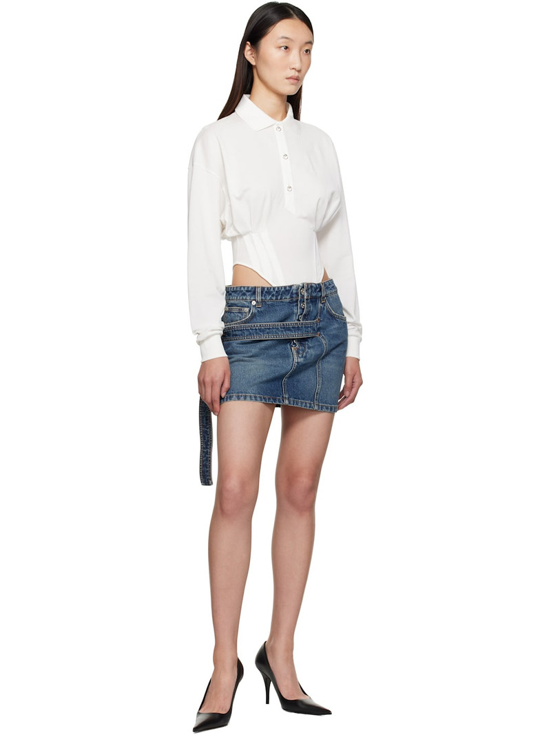 MUGLER White Corseted Polo outlook