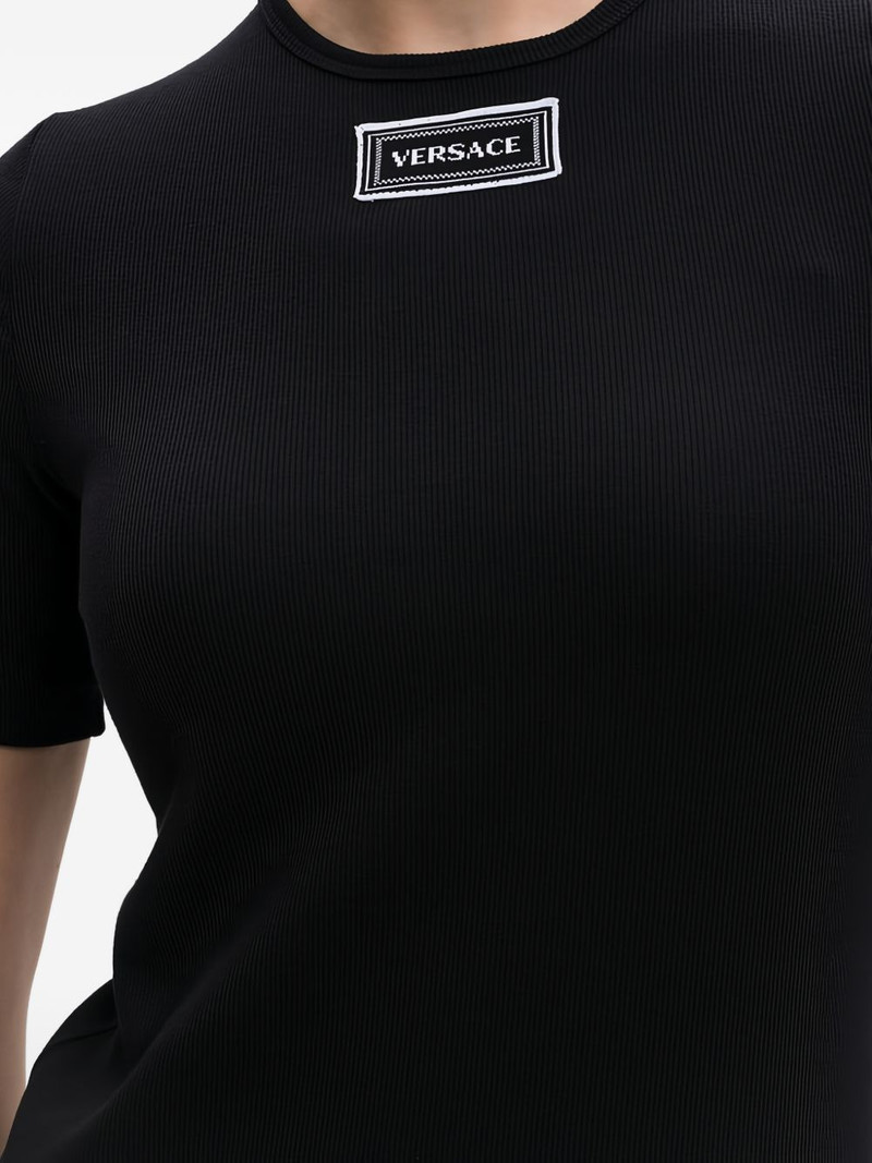 VERSACE logo-patch T-shirt outlook