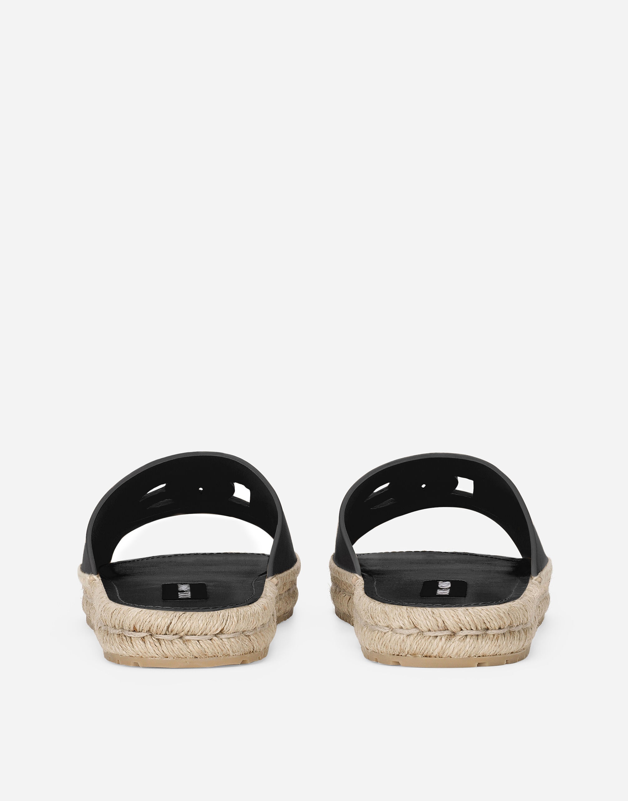 Calfskin espadrille sliders - 3
