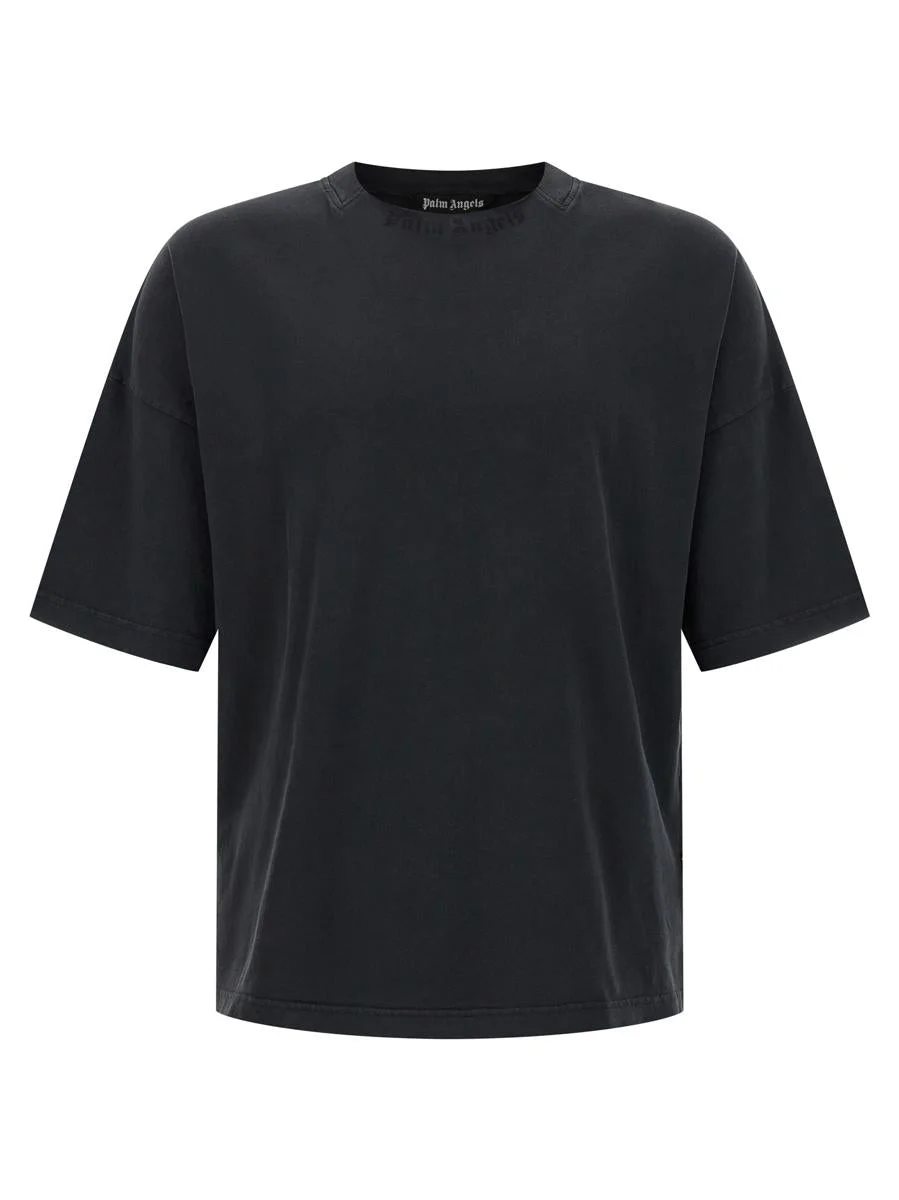 Palm Angels 'Curved Logo' T-Shirt - 1