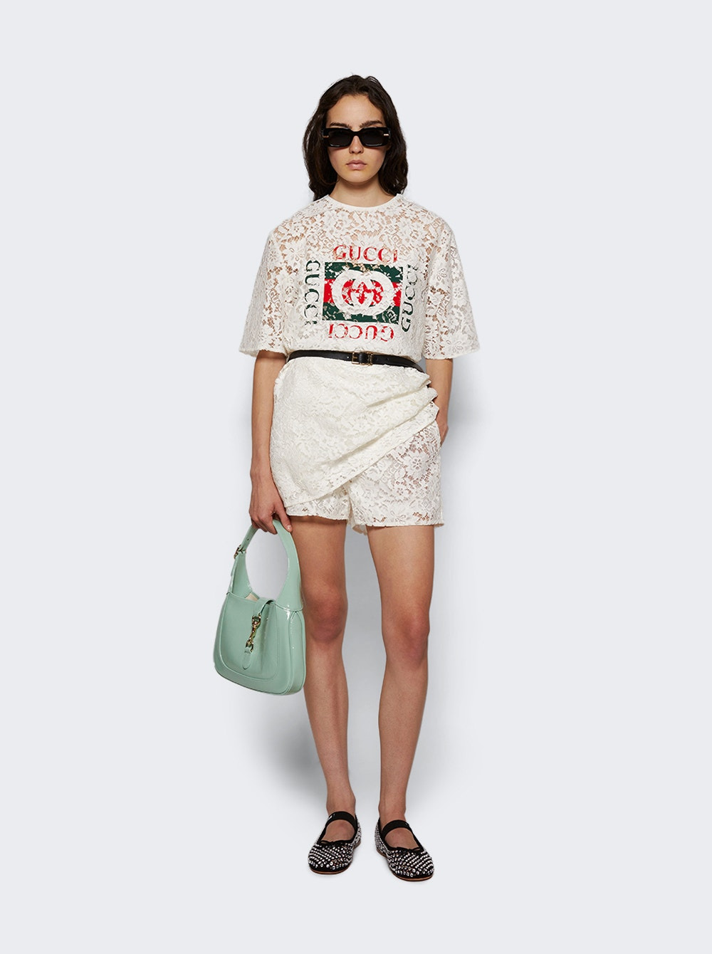 Floral Lace Shorts Off White - 2