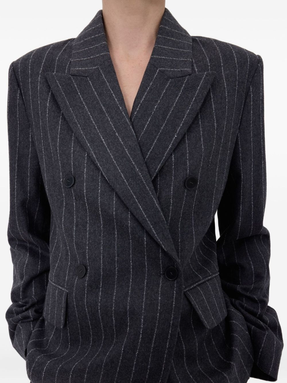 Kalen pinstripe double-breasted blazer - 5