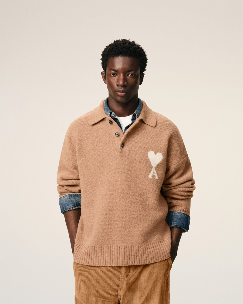 BROWN ALPACA AMI DE COEUR POLO 3