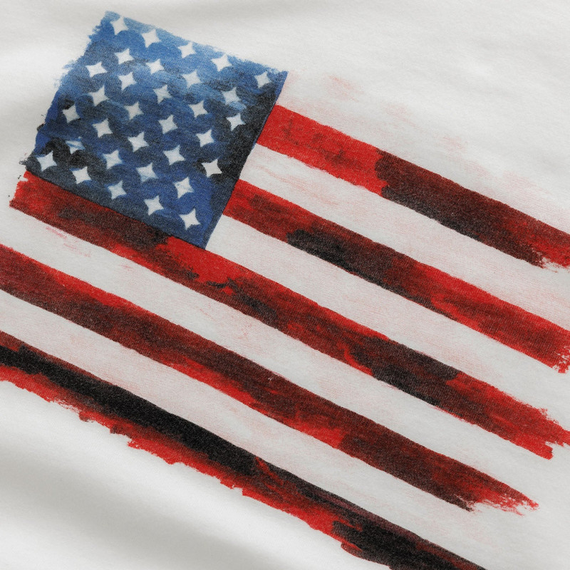 Duke American Flag Vintage White T-Shirt 4