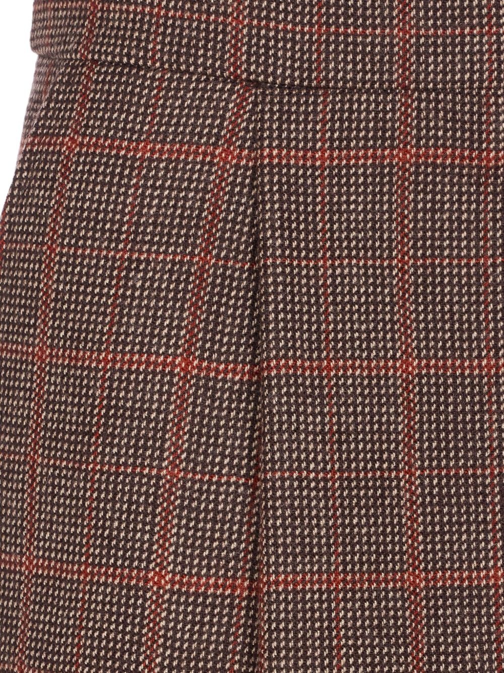 plaid-pattern mini skirt - 3