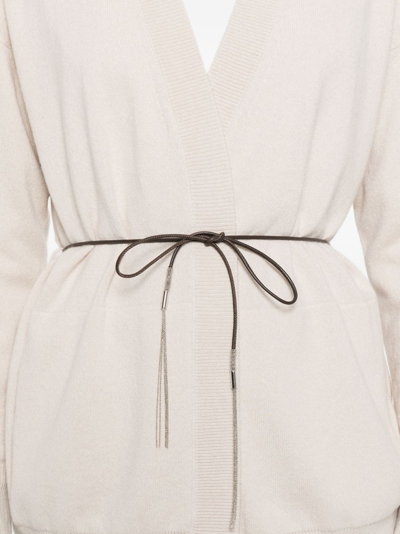 tie-fastening V-neck cardigan 5