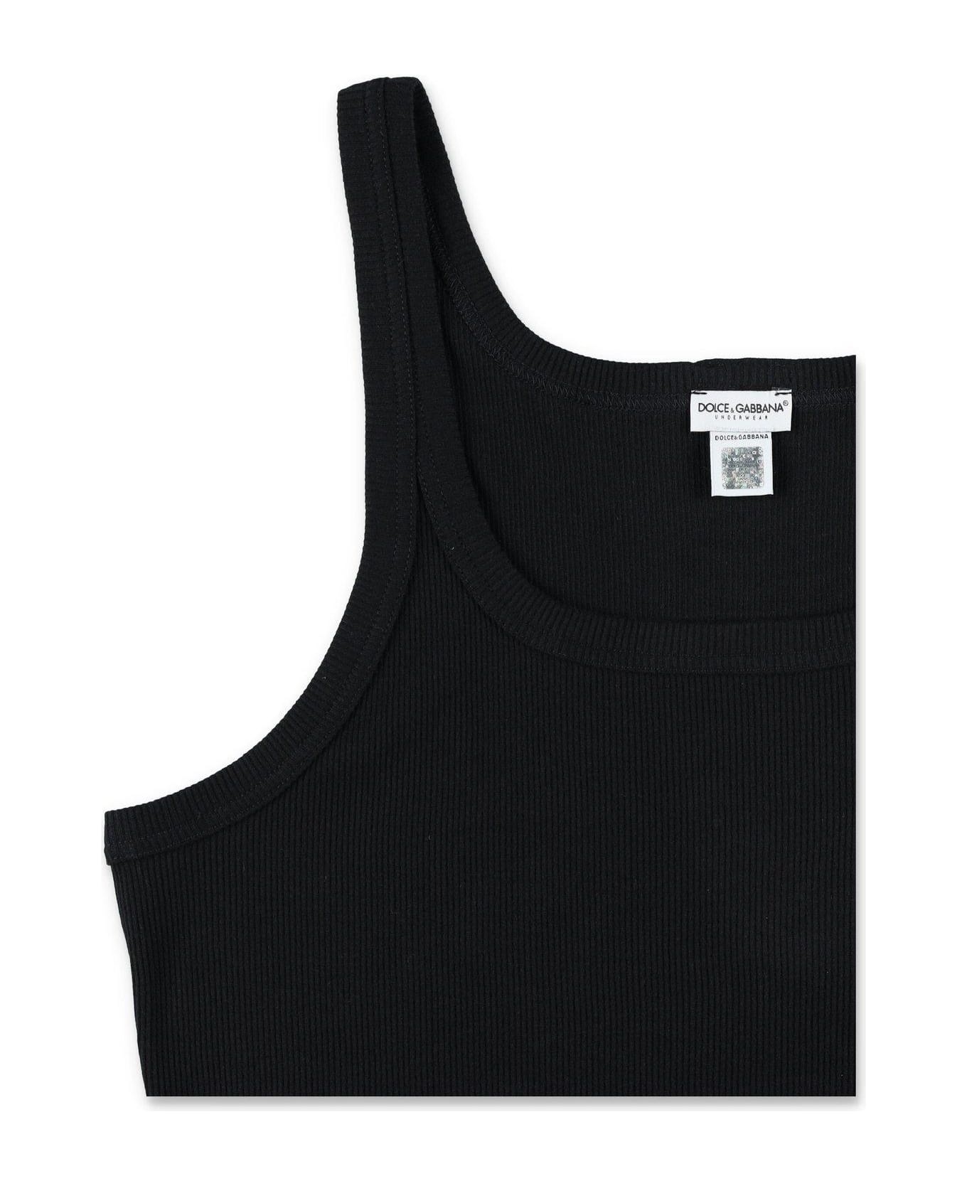 Logo Patch Scoop Neck Tank Top - 3