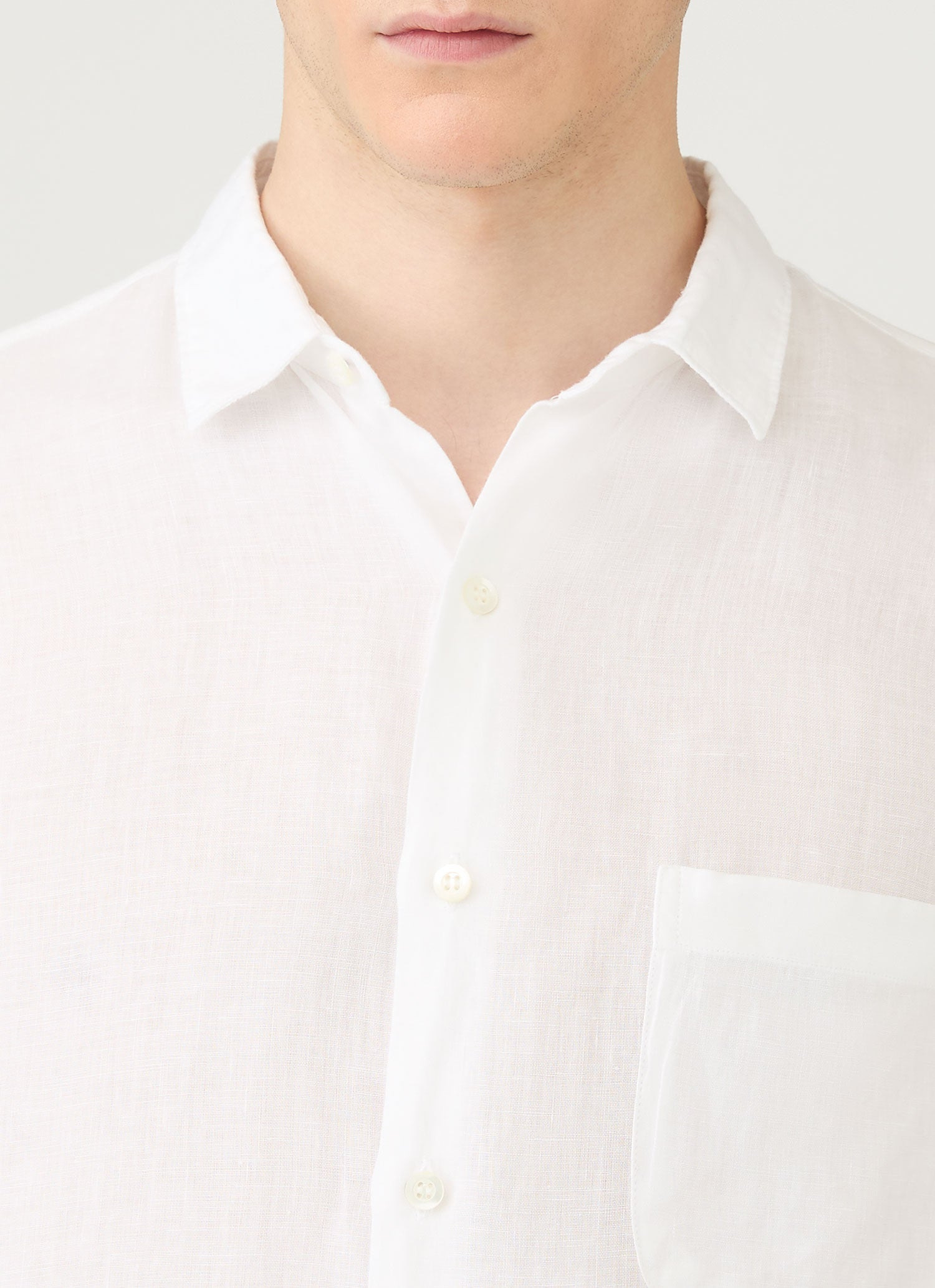 Short Sleeve Linen Shirt - 6