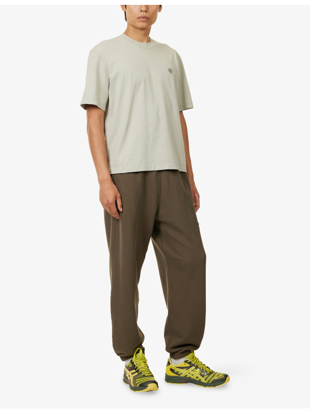 Elasticated-Cuffs Wide-Leg Cotton-Jersey Jogging Bottoms - 2
