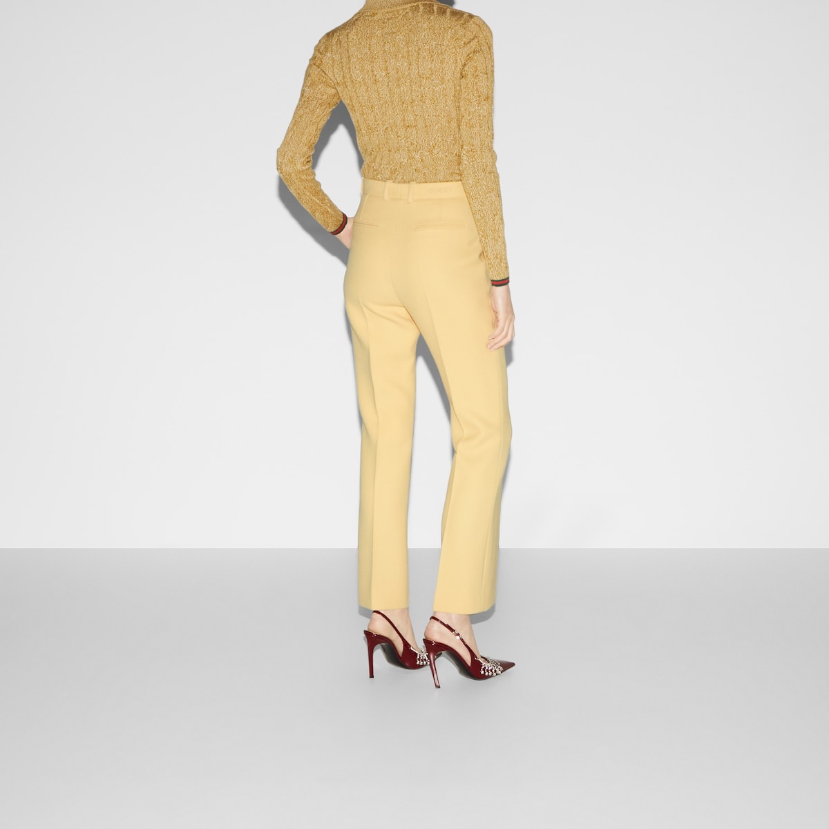 Light wool crêpe pant - 4