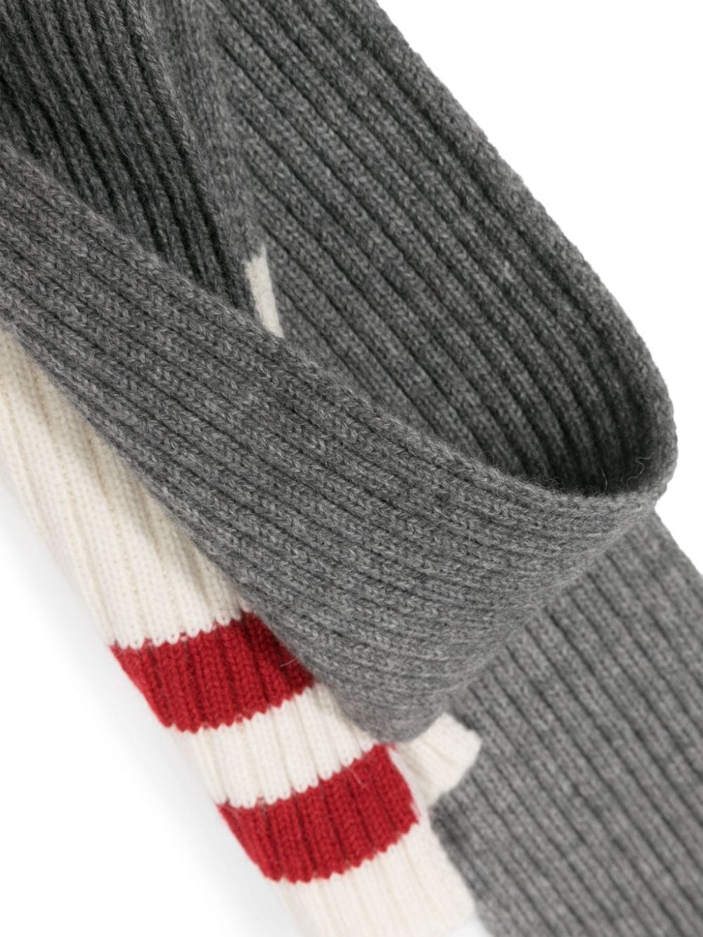 stripe-detail wraparound scarf - 3