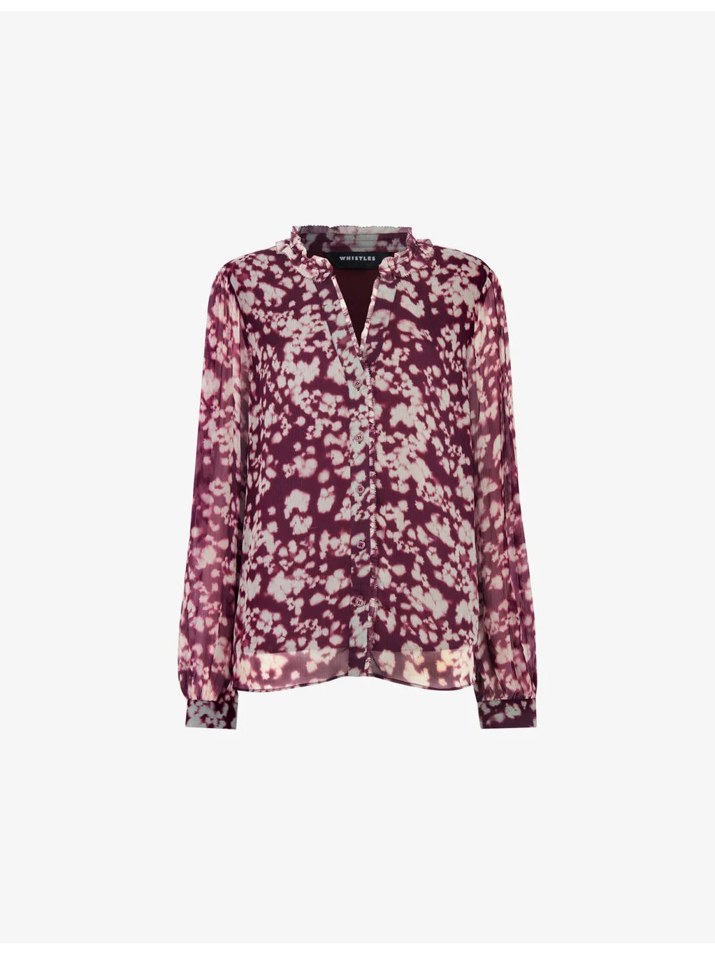 Floral-Print V-Neck Woven Blouse - 1