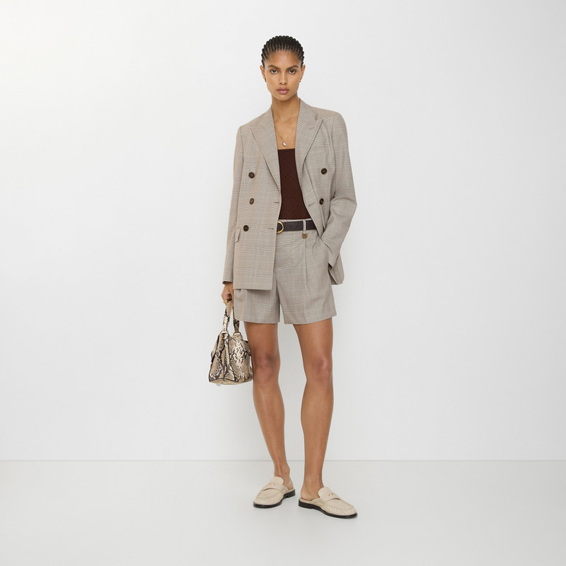 Burberry Check Wool Tailored Shorts outlook